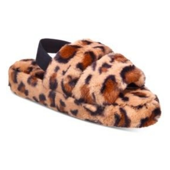 New in box Jenni faux fur slippers new in box, leopard print size XL - Picture 4 of 6